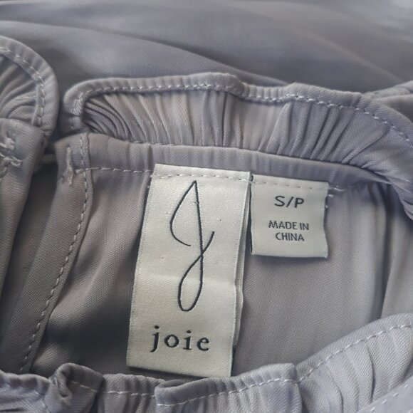 Joie Gray PIntucked Flutter Sleeve Top S Feminine Romantic Office - Picture 8 of 10